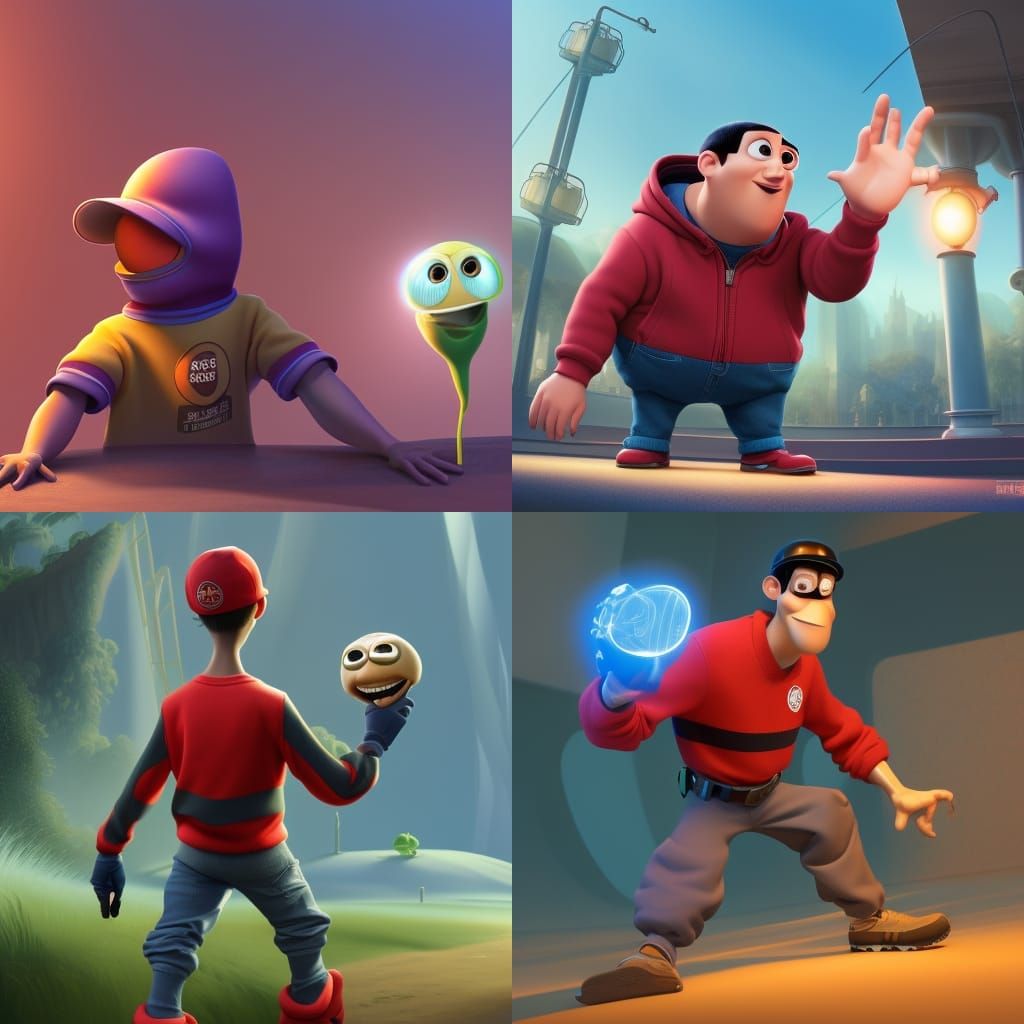 Roadman Character in Pixar Disney 3D Style