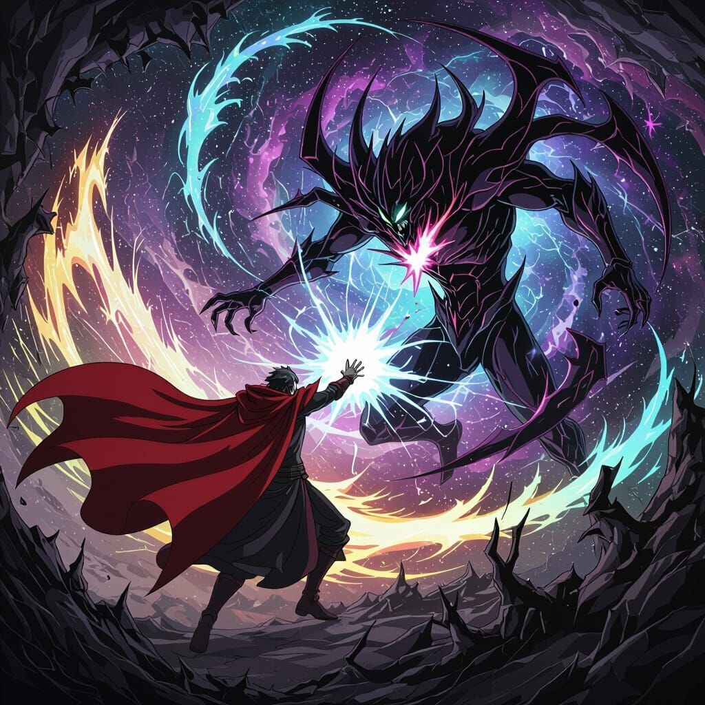 Vampire Warrior Battles Cosmic Entity: Anime Action