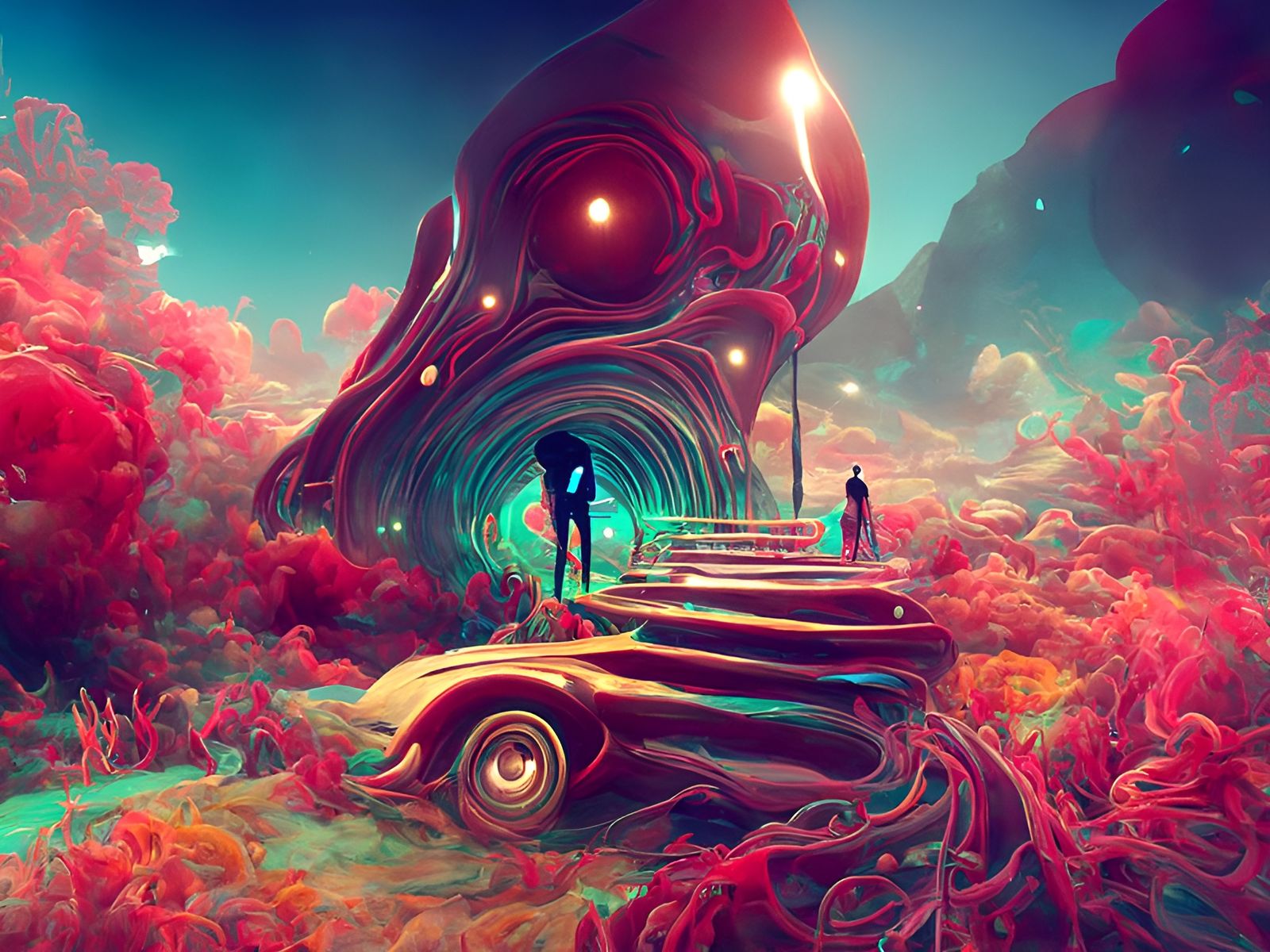 Psychedelic Soul Journey in Surrealist Style