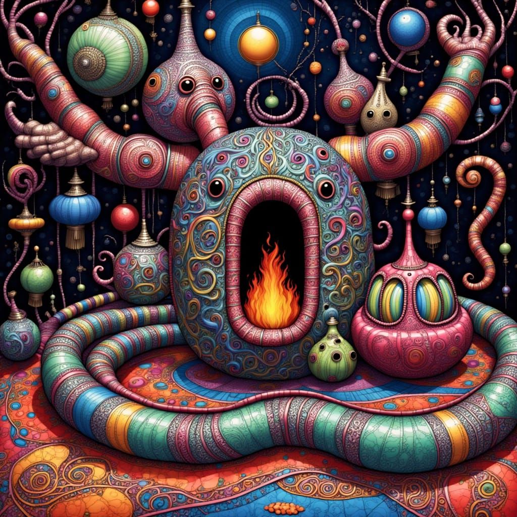 Surreal Scene in Fantasy Realism Style