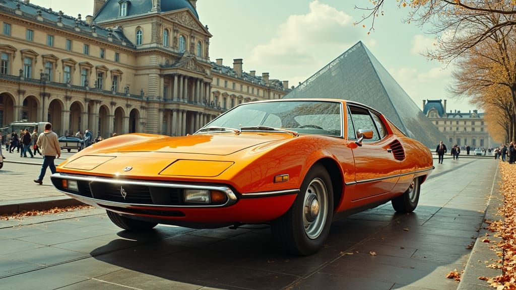 Citroën at the Louvre in Moebius Style