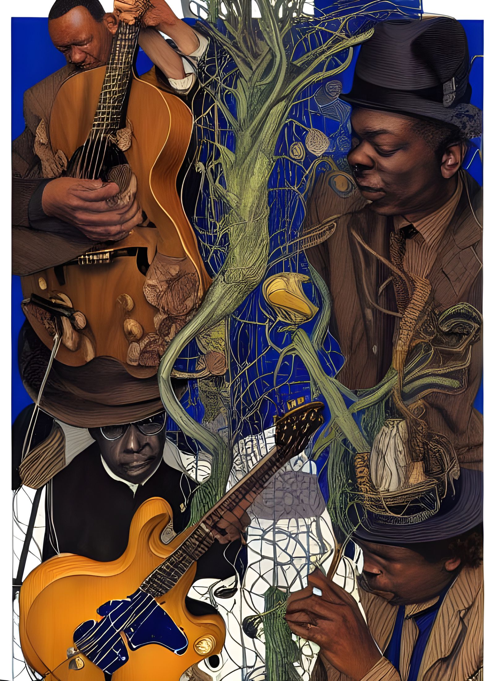 Blues Music: The Root of Everything in Detailed Art