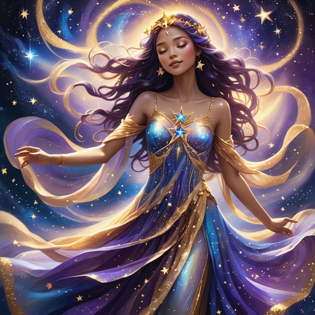 Star Goddess Dancing: Celestial Fantasy Art