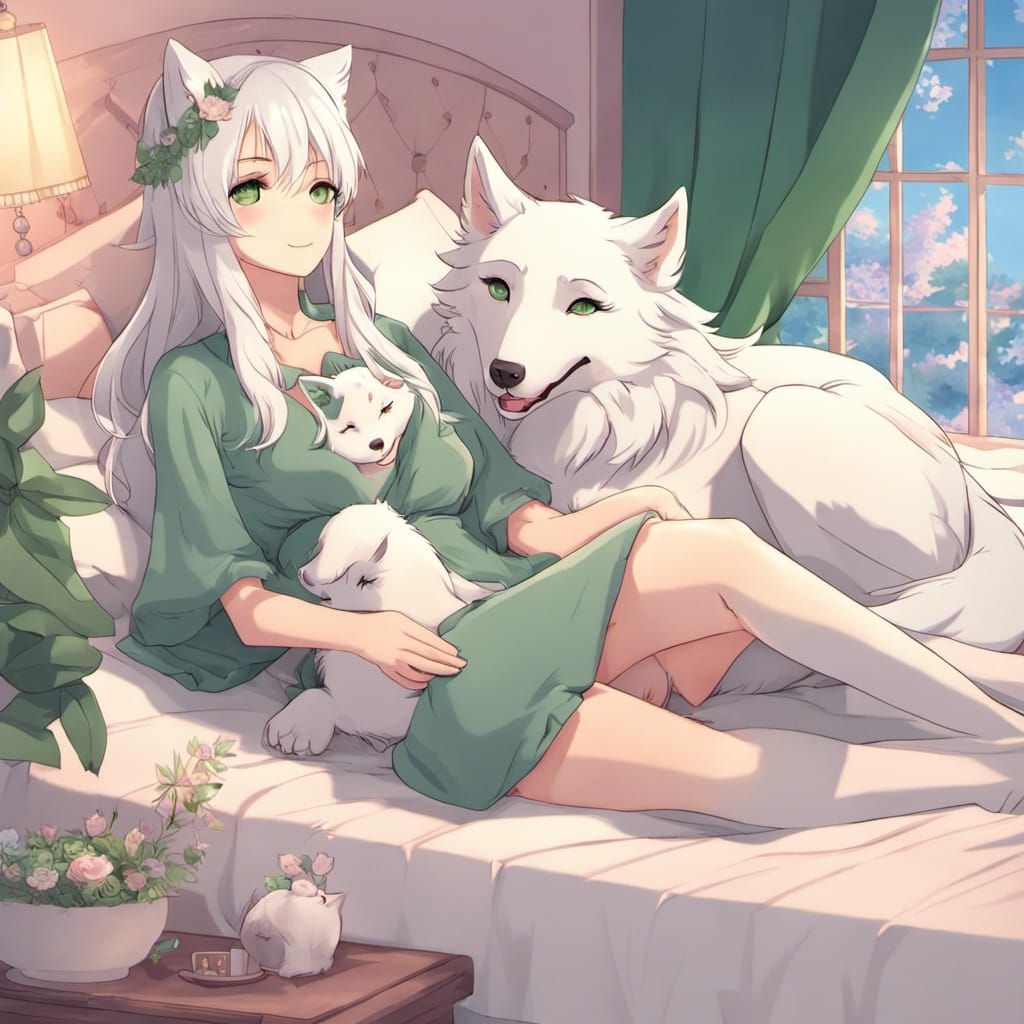 Wolfie and Wolf Pups