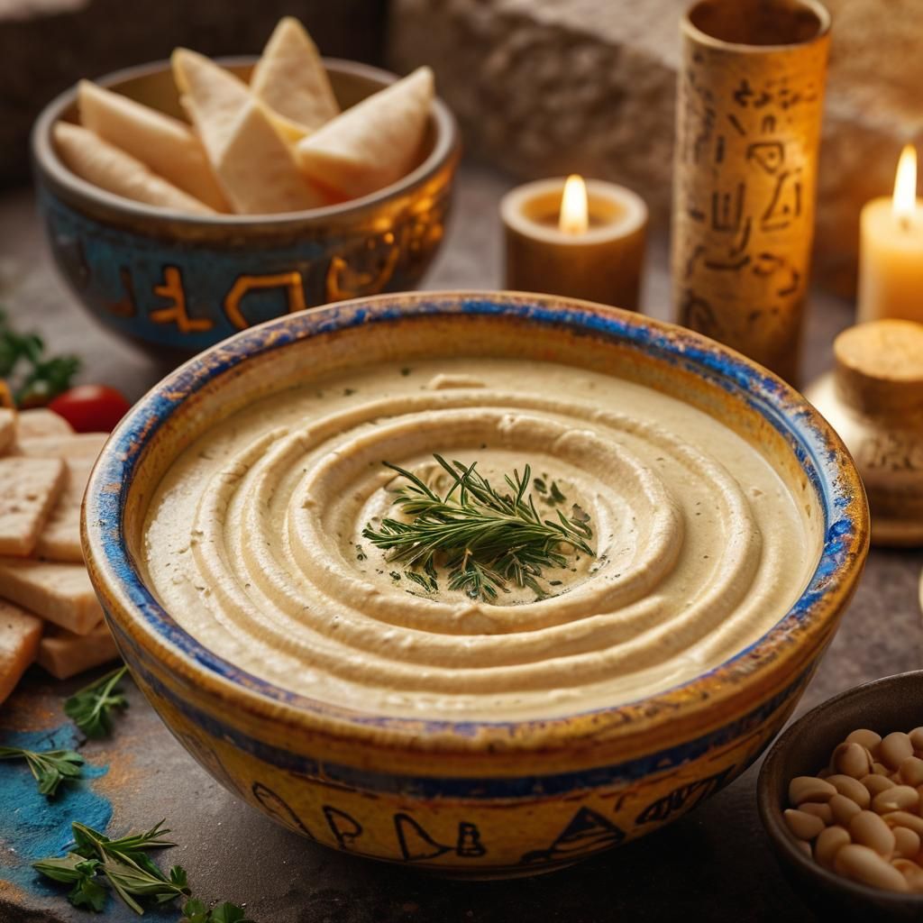 Hummus Surrounded by Ancient Ruins: Concept Art