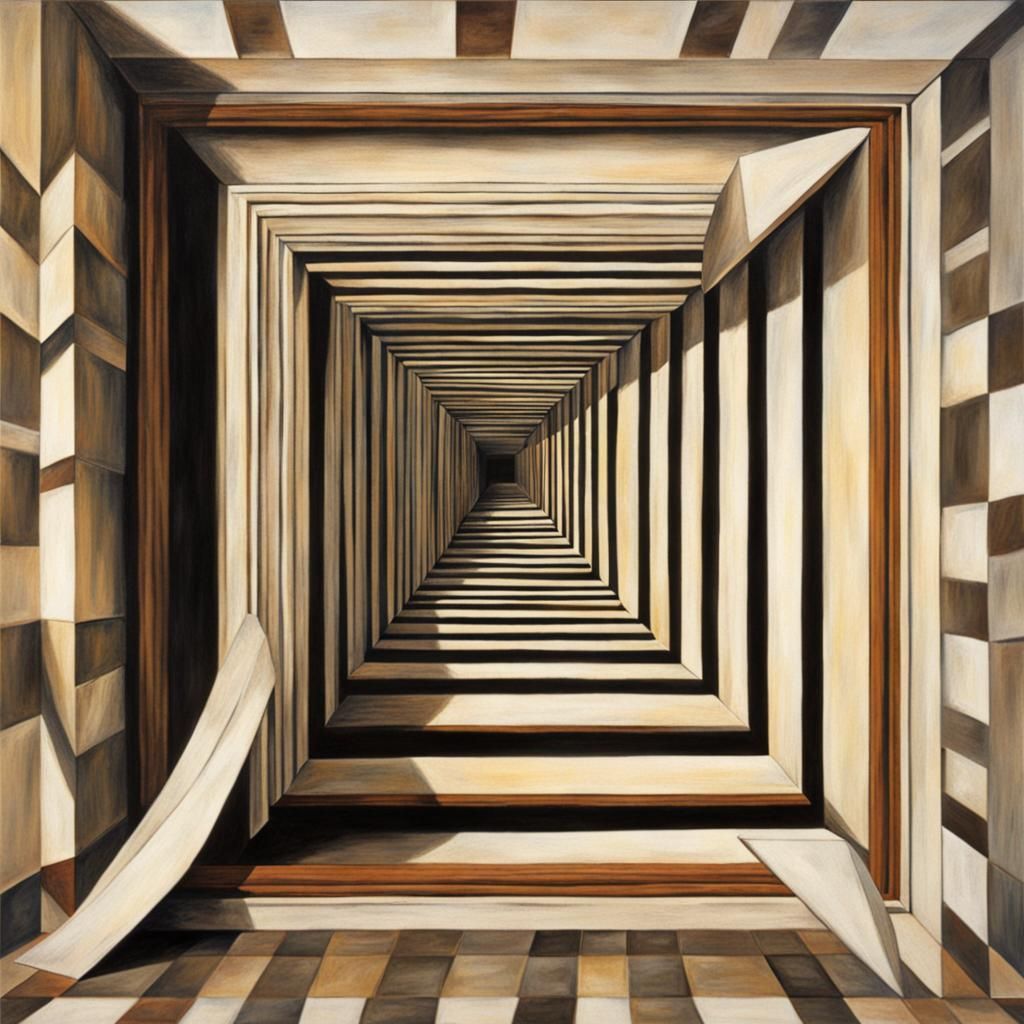 Optical illusion - a painting or a tunnel?