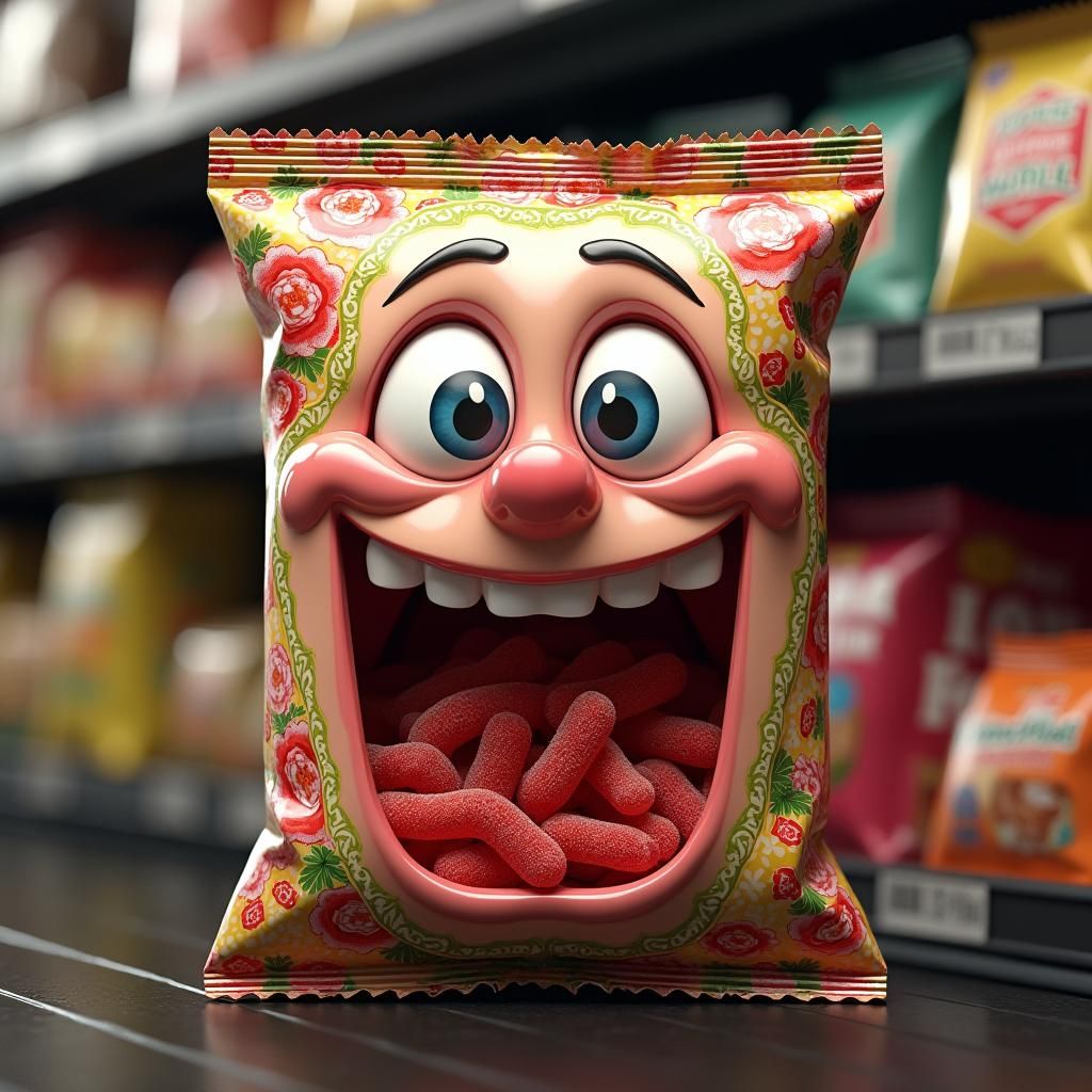 A 3D render packaging...