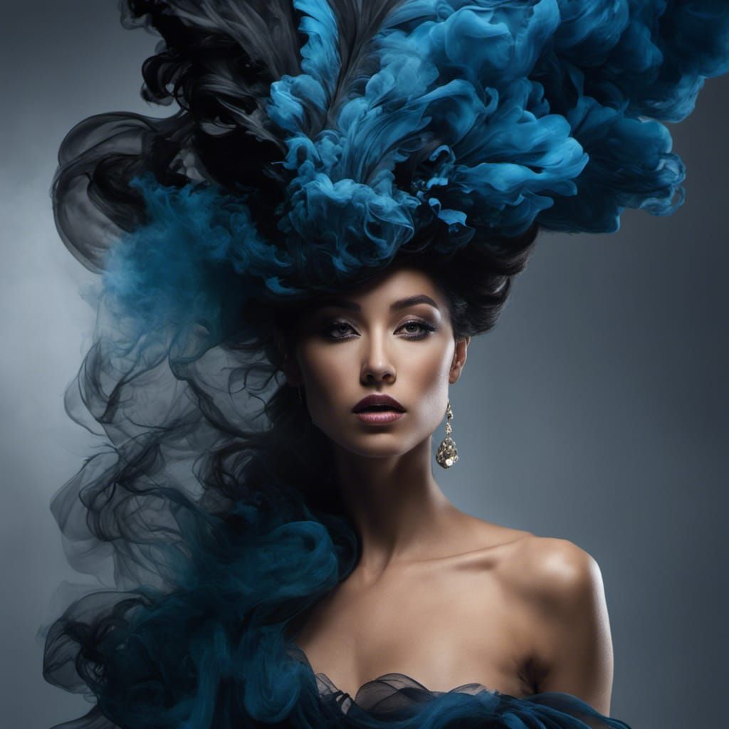 Smokey Dancer Portrait in Expressionist Style