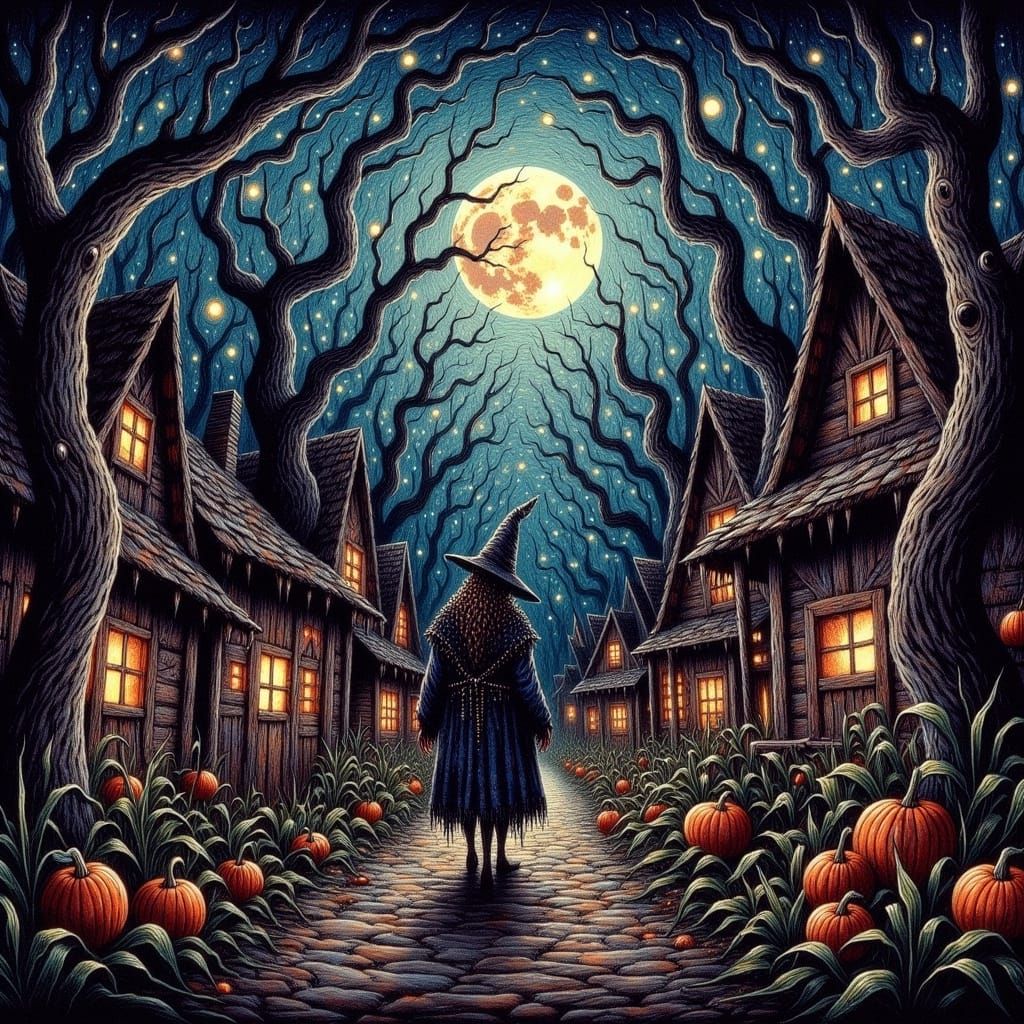Magical Halloween Village: Wizard in Enchanted Forest