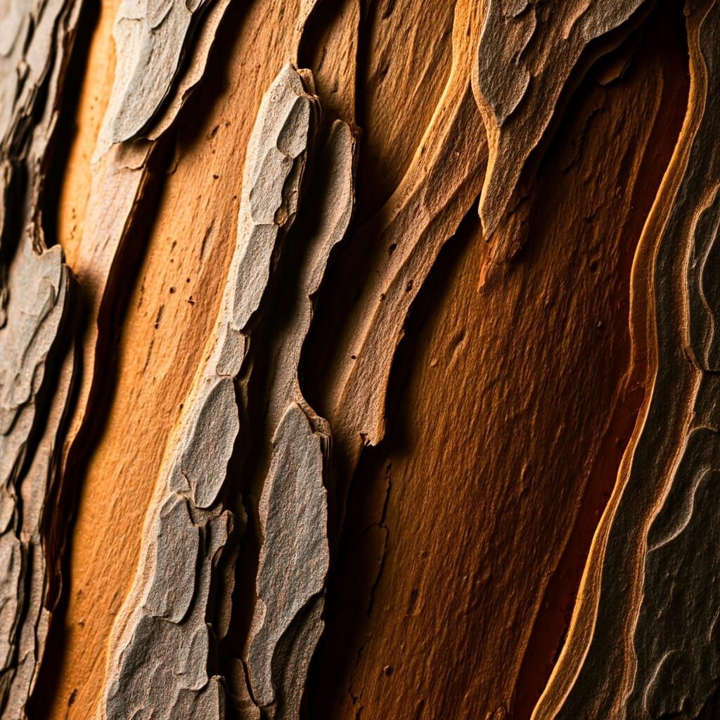 Extreme Macro Close-Up of Tree Bark