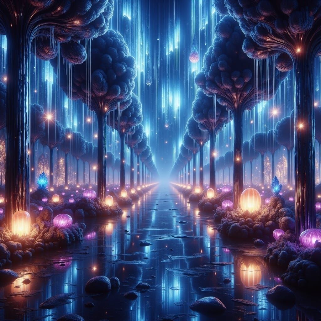 Dreamscapes of Iridescent Wonder in Infinite Garden