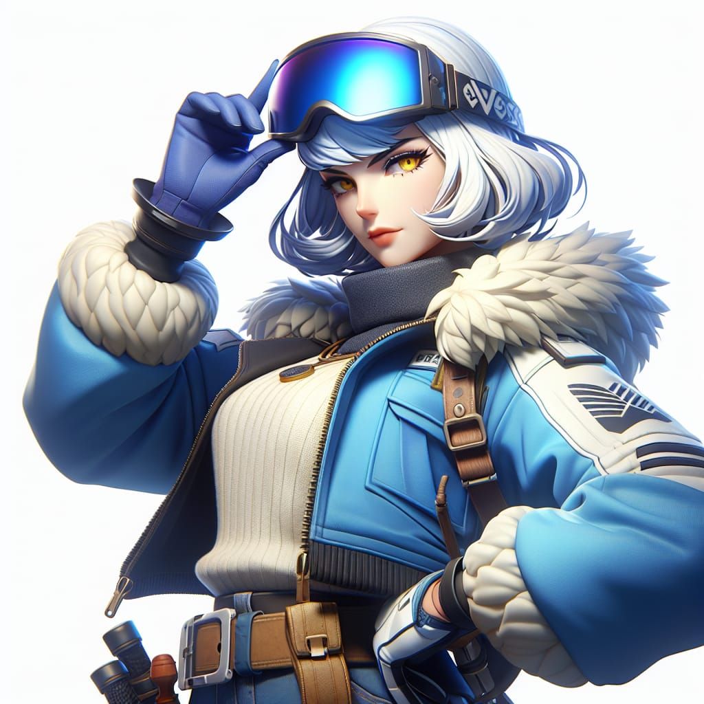 Mature Woman with Yellow Eyes in Manga Style