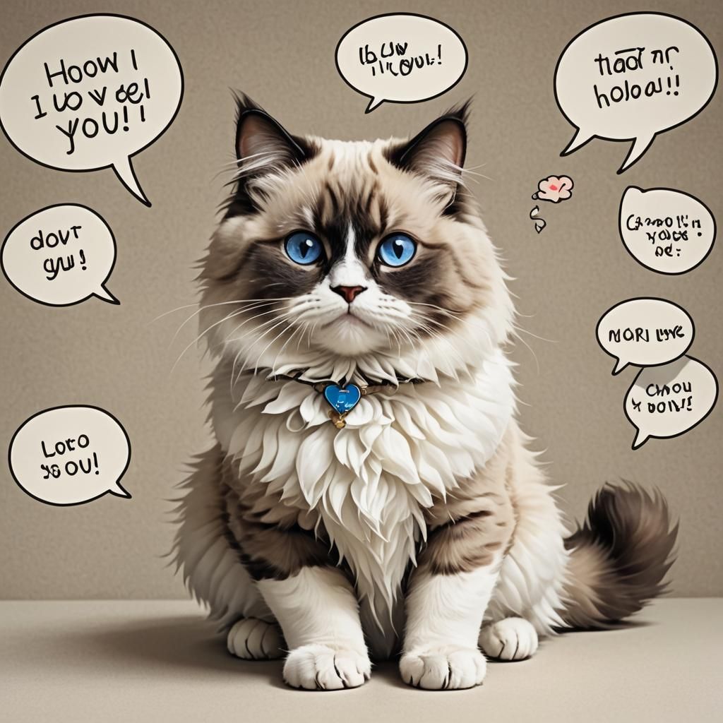 Anime Style Ragdoll Cat Meme