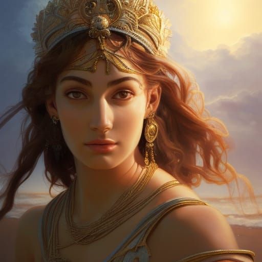 Greek Goddess Portrait on Mystery Island