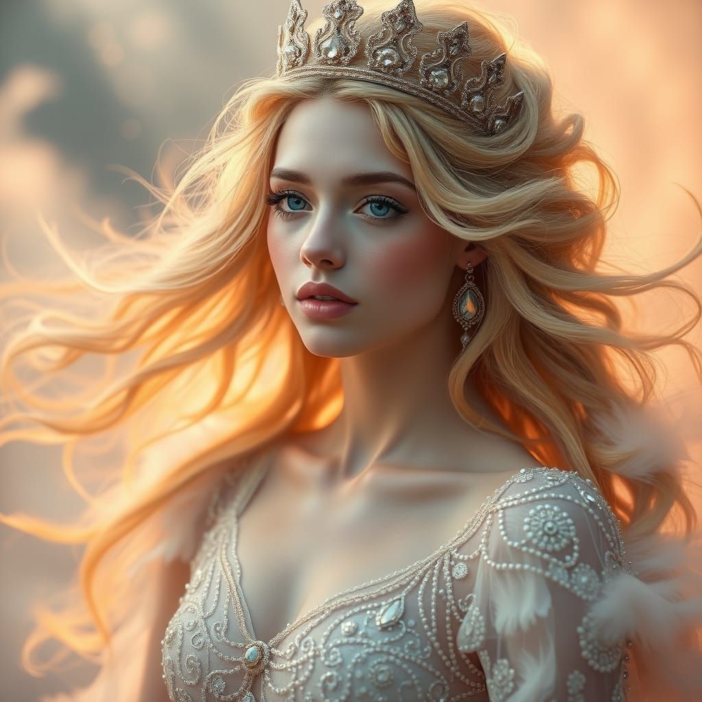 Regal Princess in Dreamy, Ethereal Glow