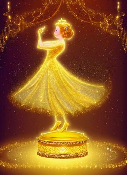 Luminous Music Box in Art Nouveau Style