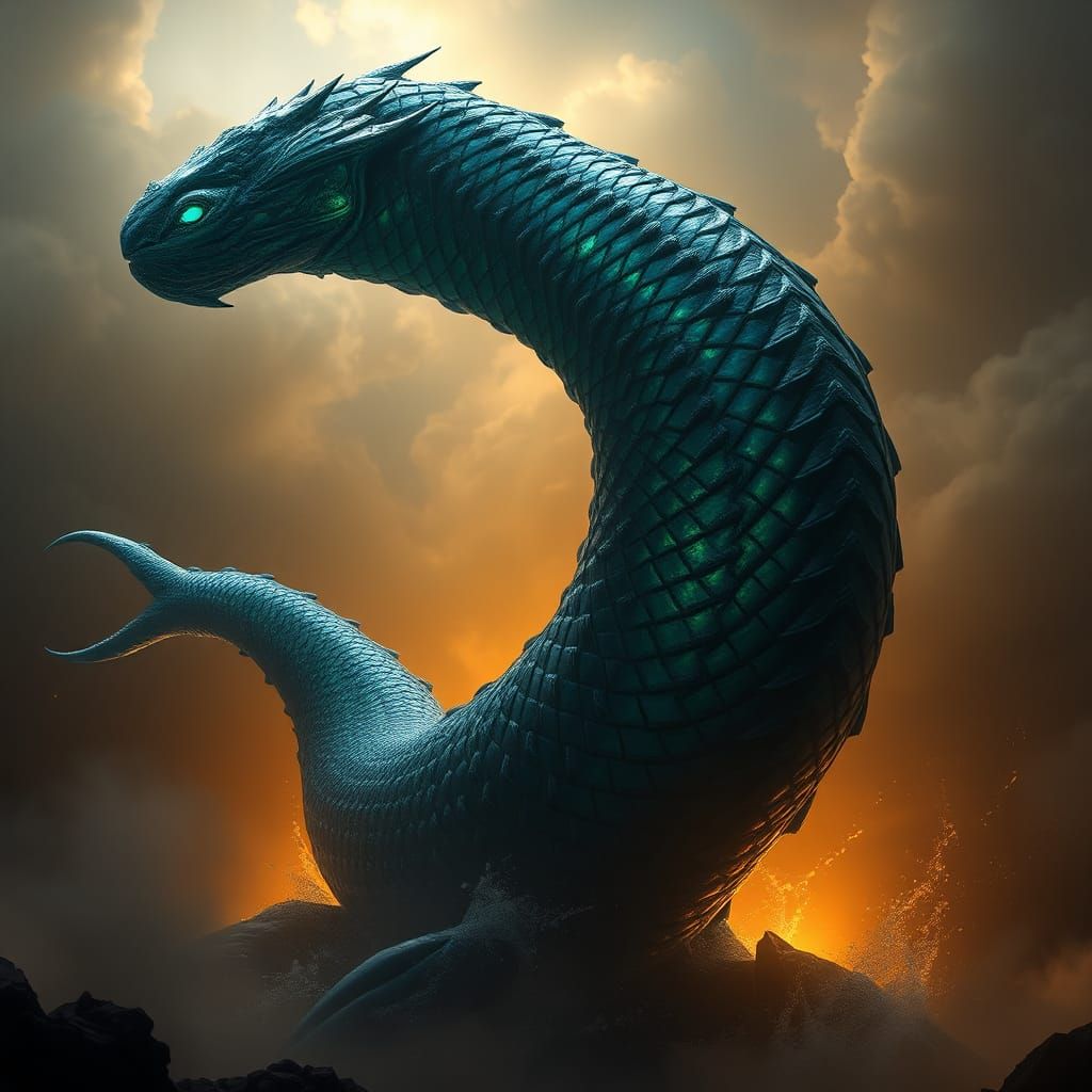 Majestic Leviathan Emerges from the Abyss