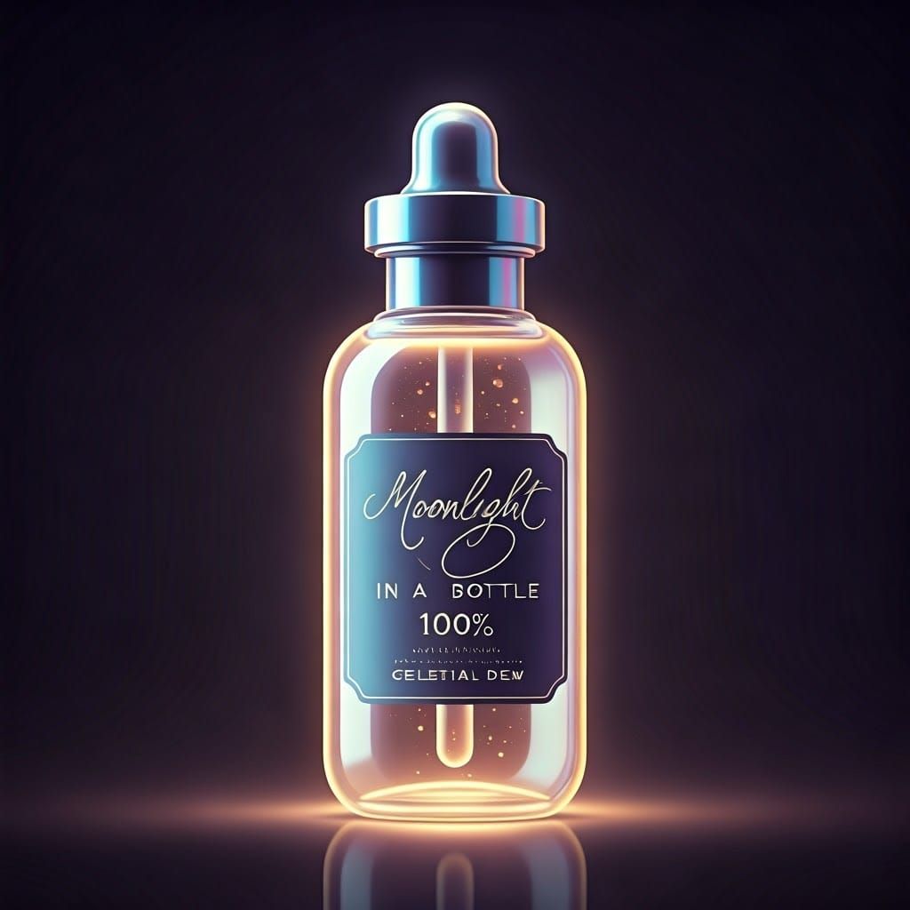 Ethereal Vial of Glowing Serum in a Futuristic Aesthetic