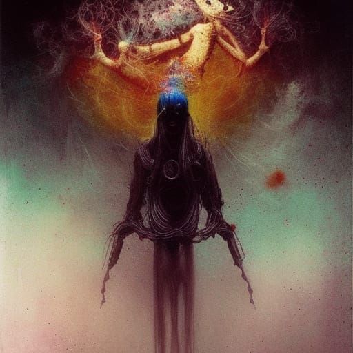 Spectral Rainbow Smoke Tornado: Neural Art