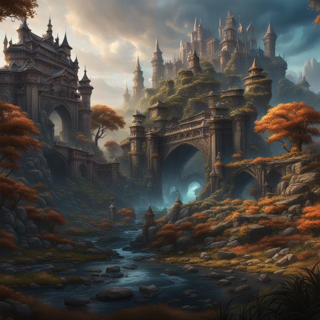 David and Goliath: Detailed Fantasy Art