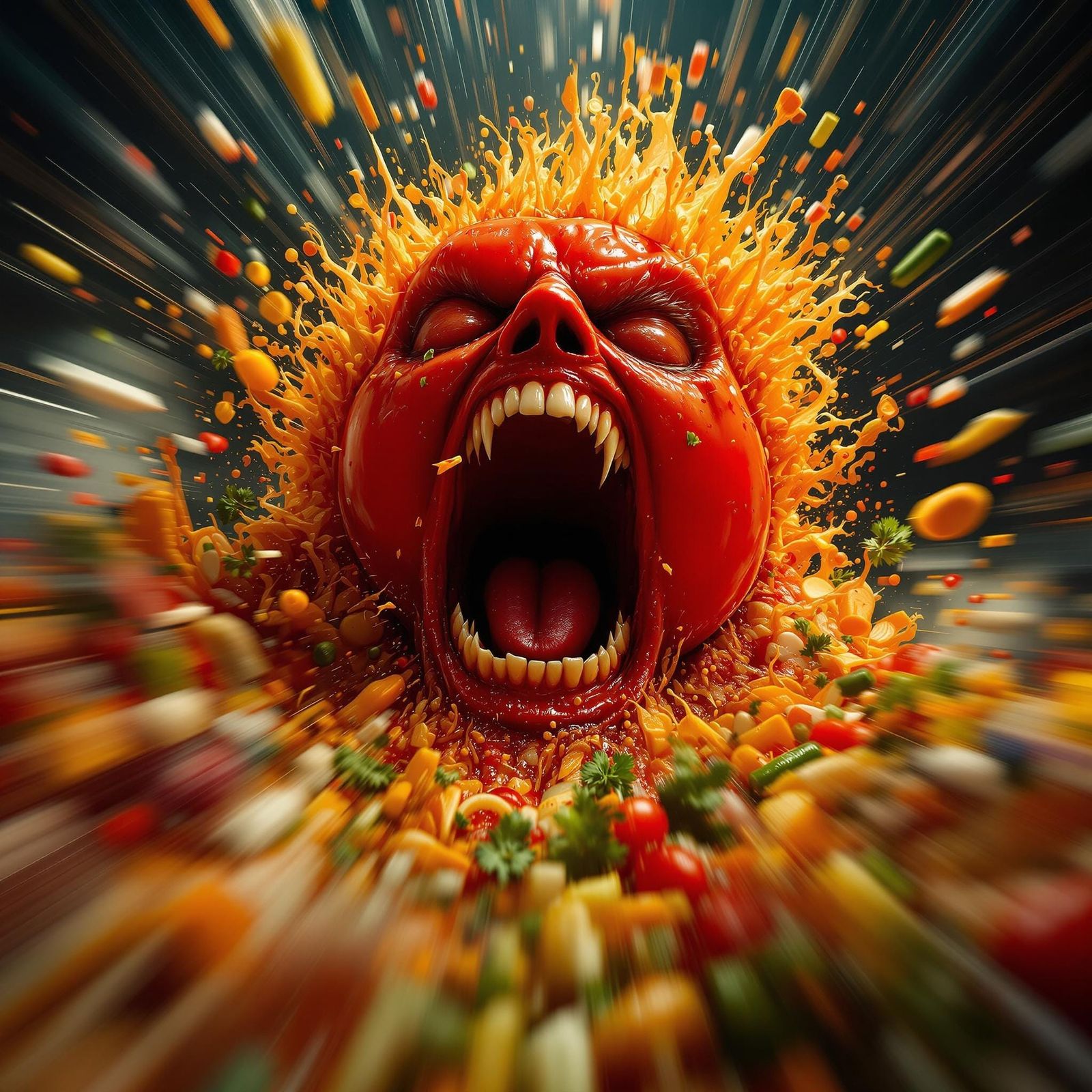 Screaming Tomato Explodes into Chaos