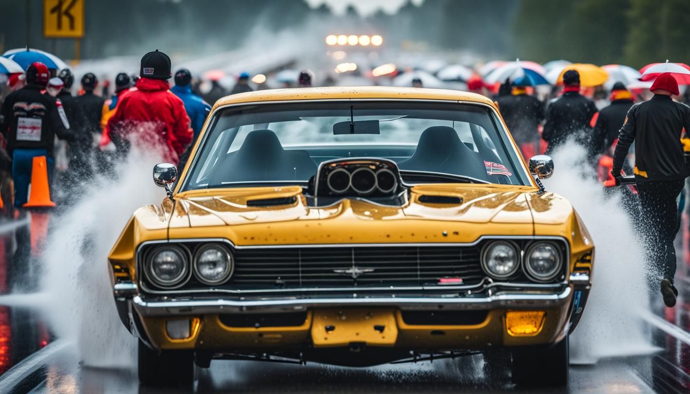 High-Speed Drag Race in the Rain: Driver's Perspective