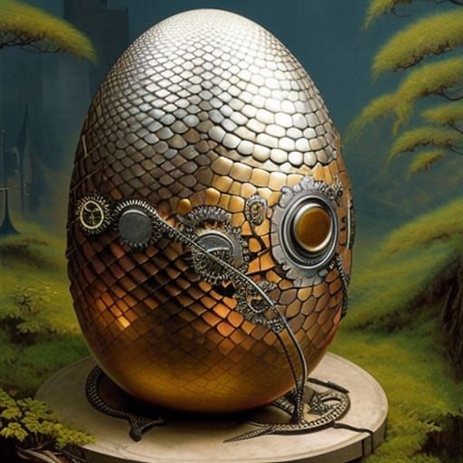 Steampunk Dragon Egg