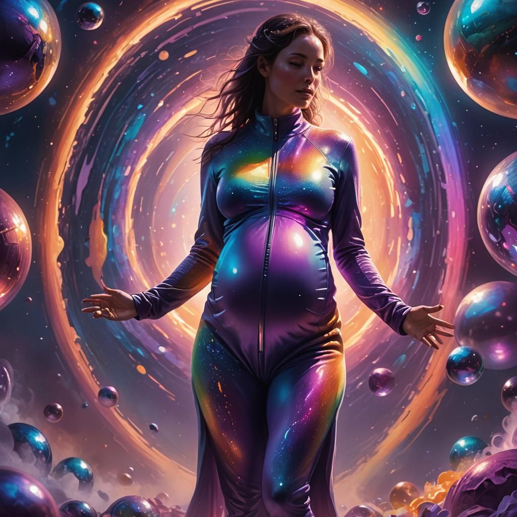 Pregnant Woman in Fantasy Art Concept