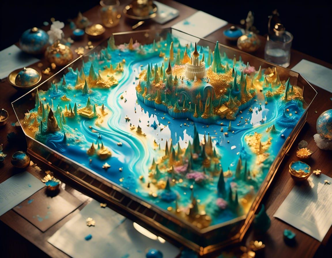 Topographical World MAP cake