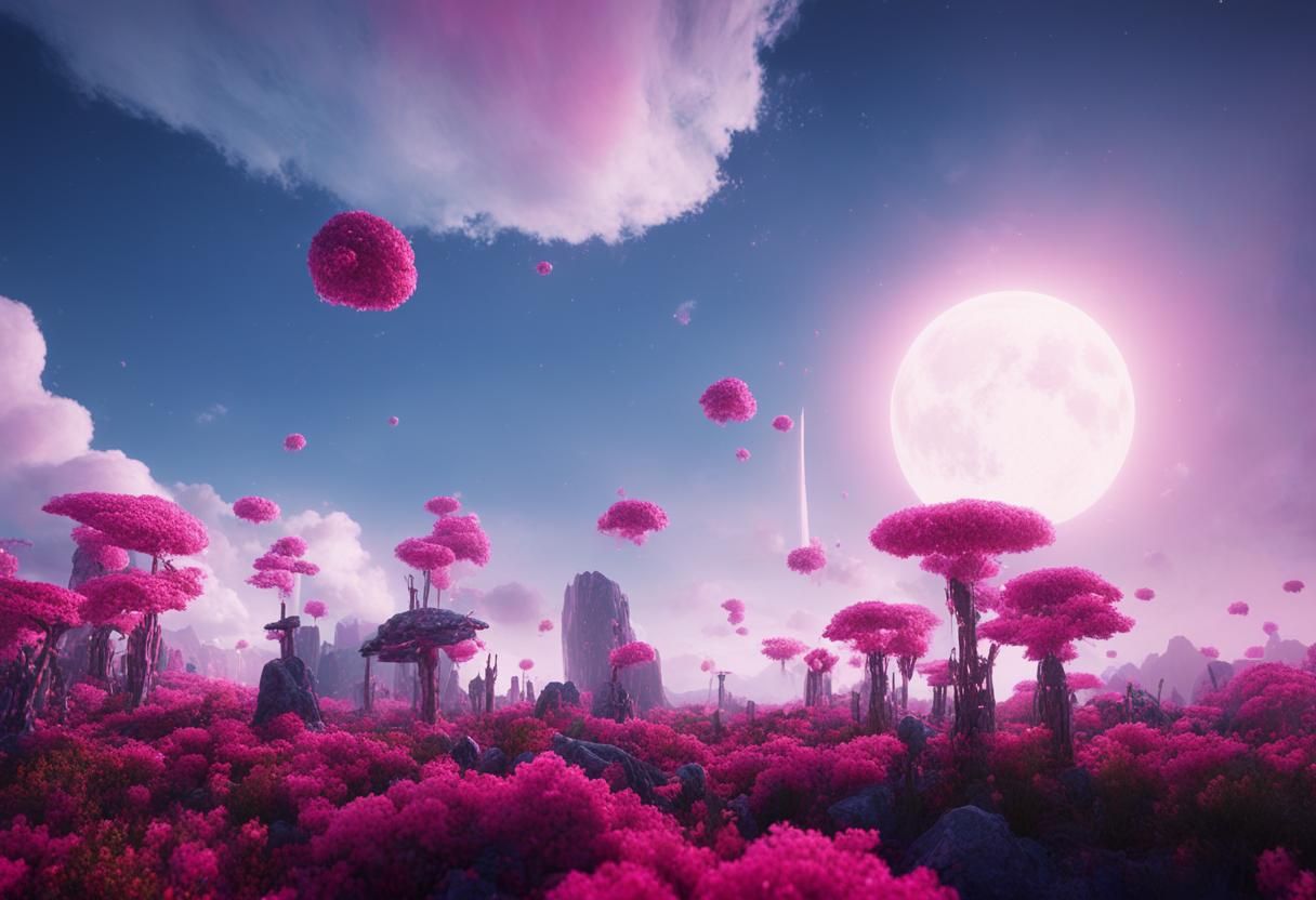 Halo Hollows, Nonsensical, Sci-Fi Wonderland, Cinema4D rende...
