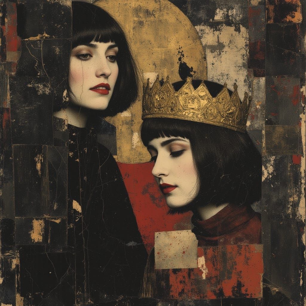 Heroic Religious Icon with Golden Halo