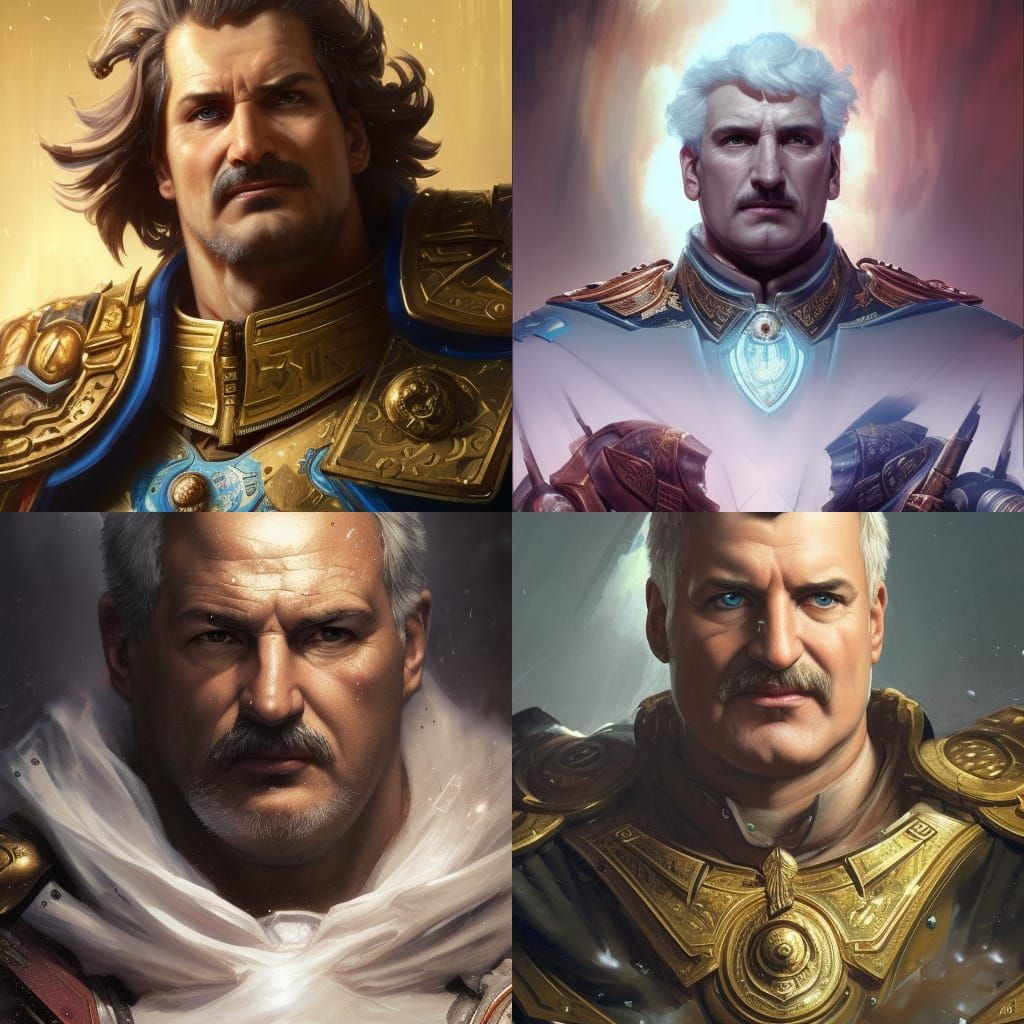 Lukashenko as Primarch Adeptus Astartes Portrait