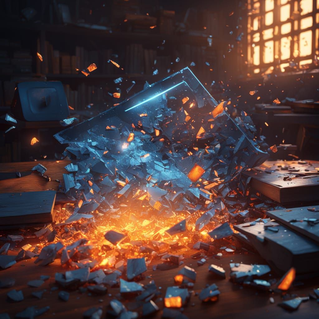 Lucas Breaks Desk in Fantasy Concept Art