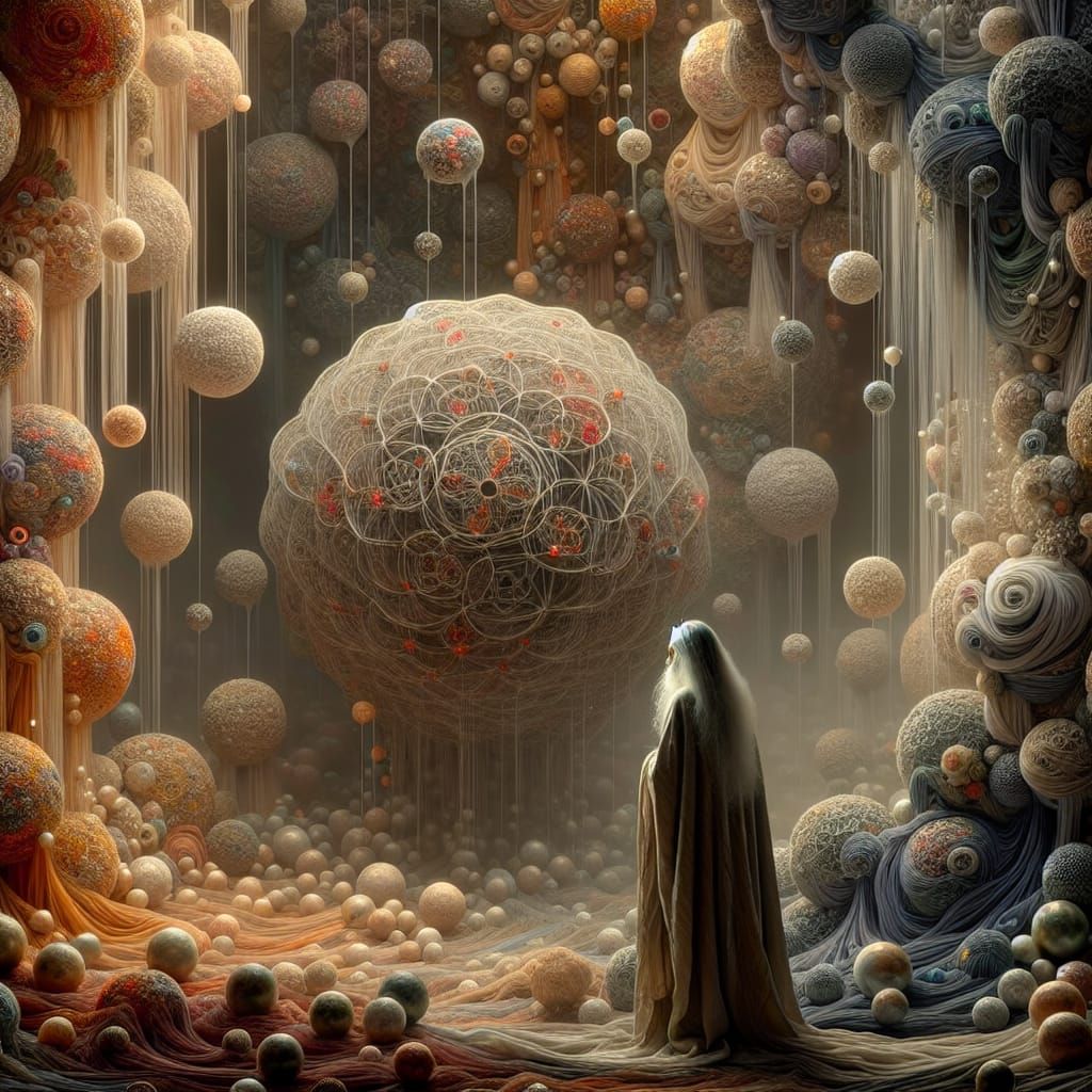 Surreal South Asian Goddess Confronts Enchanted Celestial Ar...