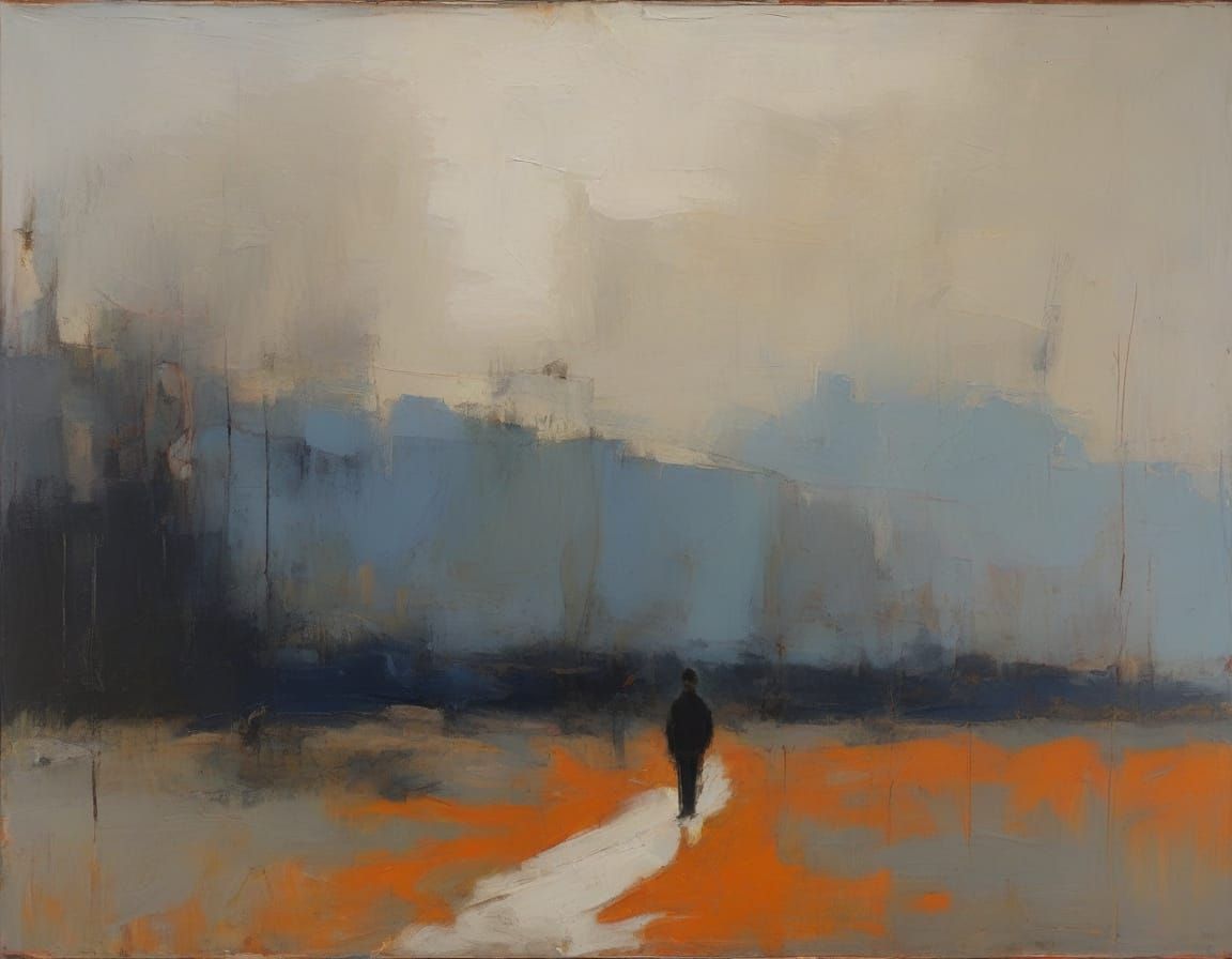 Figure in Oil, Impressionist Emotional Expressionism