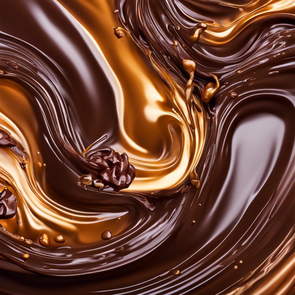 Decadent Chocolate Fountain in Golden Lighting