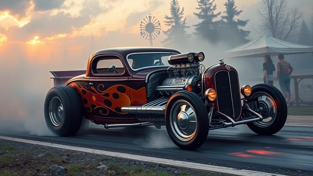 Custom NHRA Gasser Hot Rod in Ethereal Fantasy