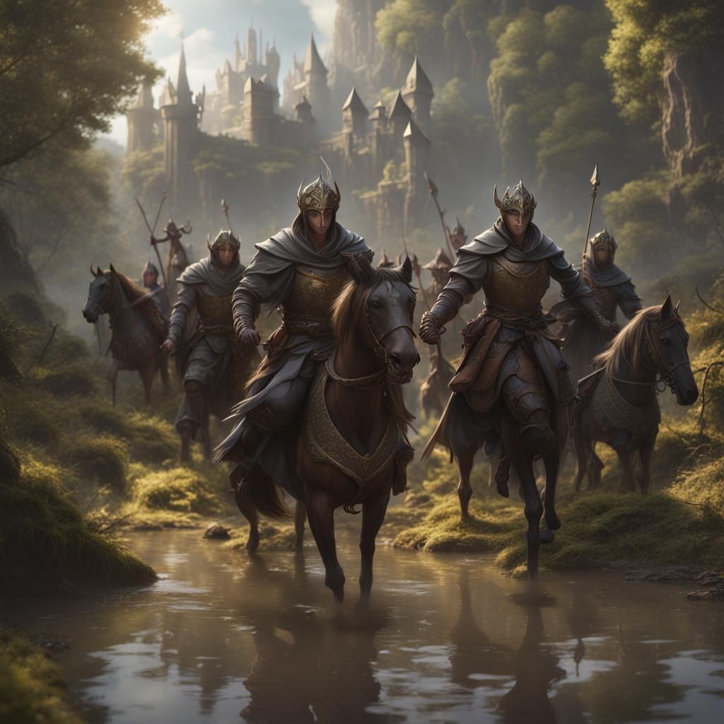 Fantastical Medieval Scene in Detailed Matte Painting