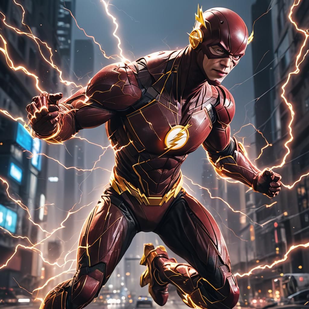 Electric Flash in 3D Anime Art Style