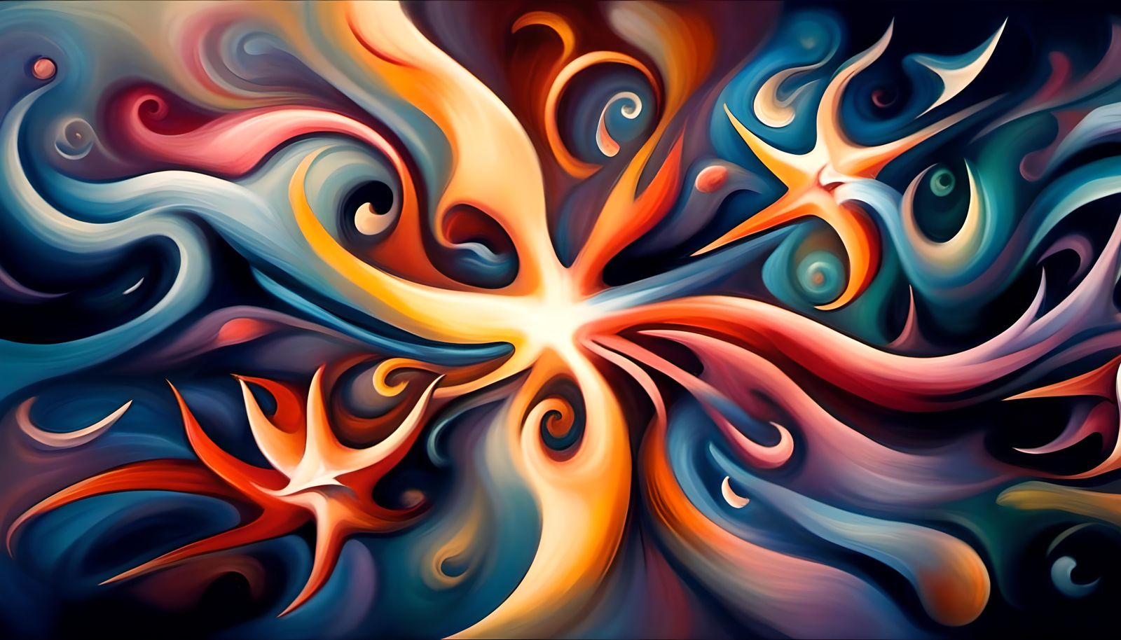 Swirling Star Cluster in Vivid Impasto Oil Painting