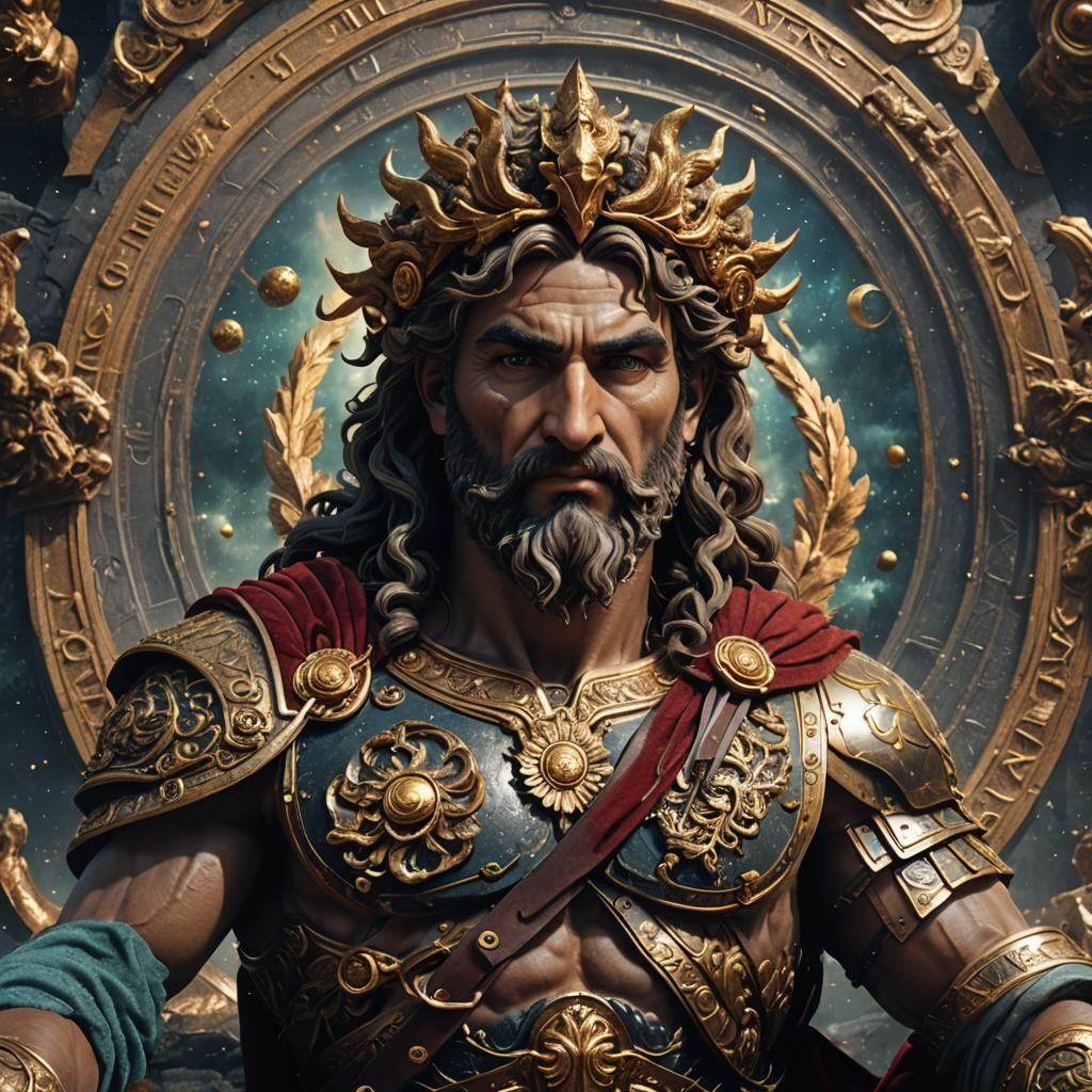Detailed Matte Painting of Roman God Jupiter