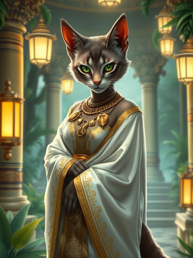 anthropomorphic  cat woman