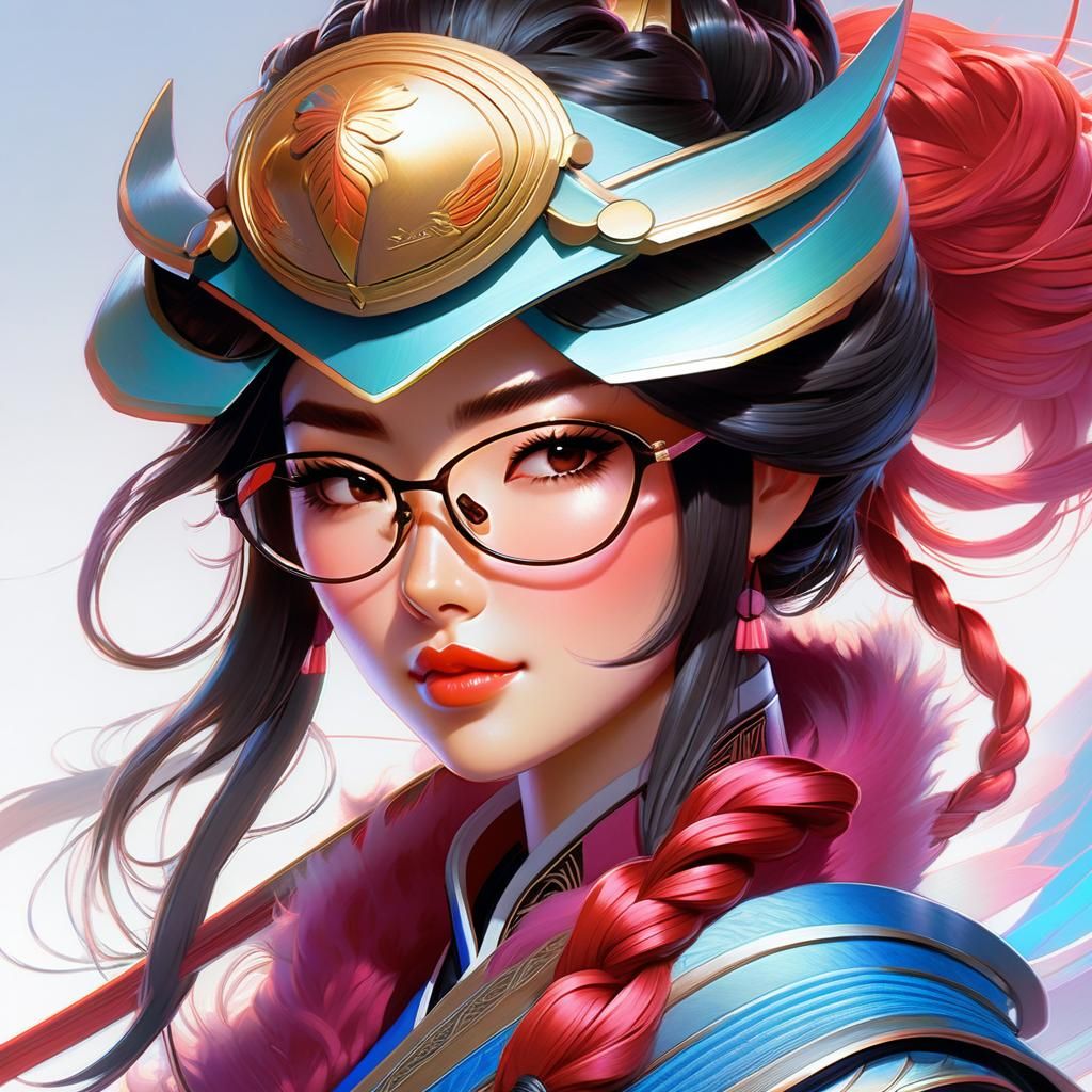 Beautiful Japanese Princess with Eyewear