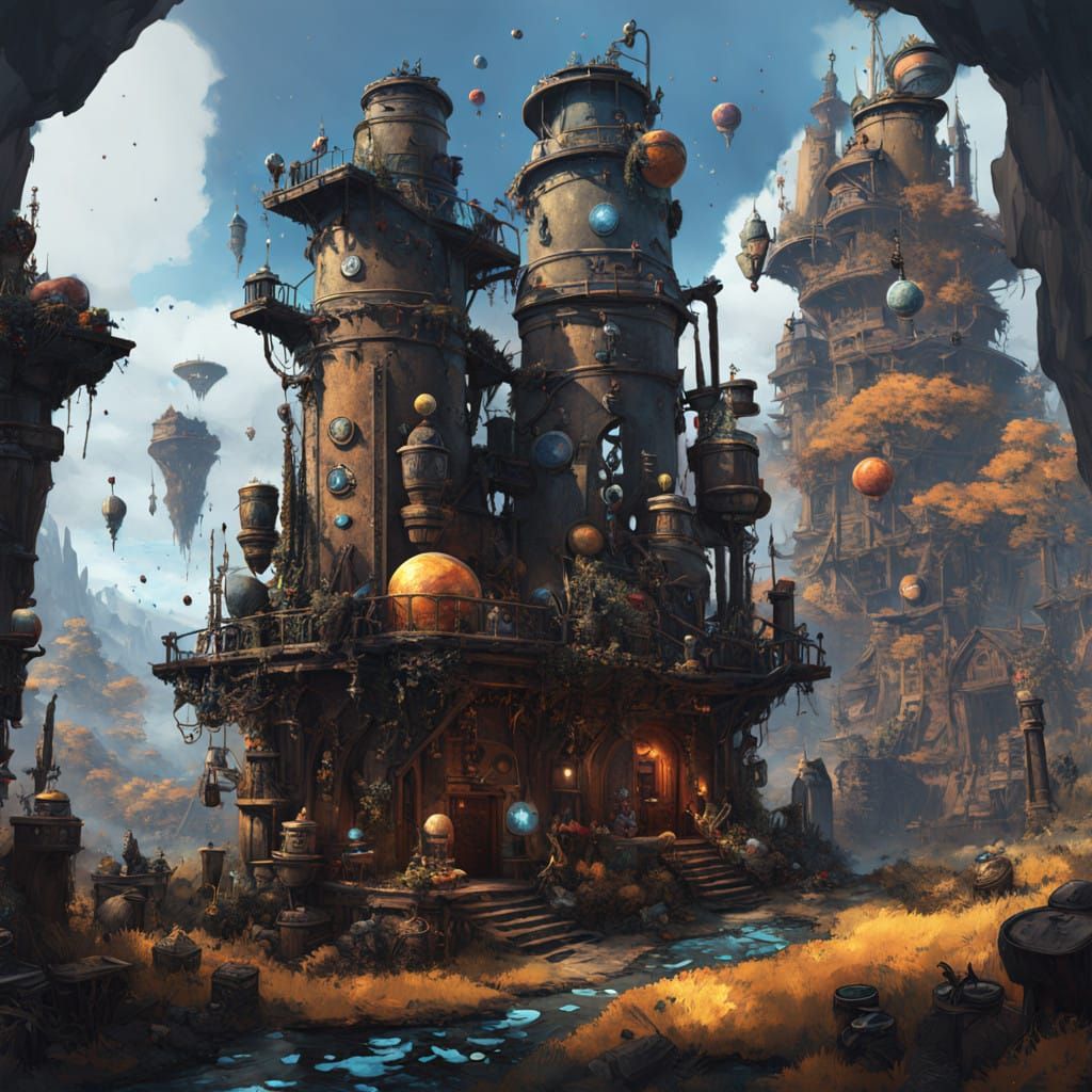 Mystical Apothecary Lab in Dark Fantasy Style