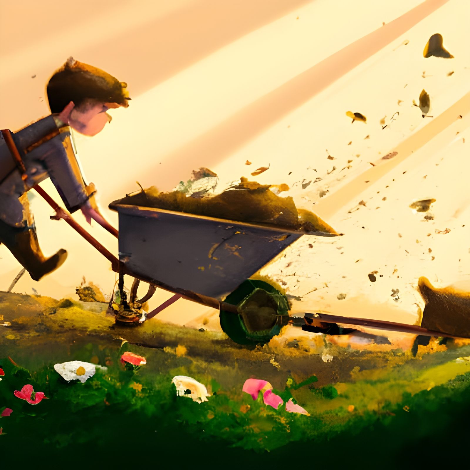 Boy and Muddy Puppy in Ghibli-Style Adventure