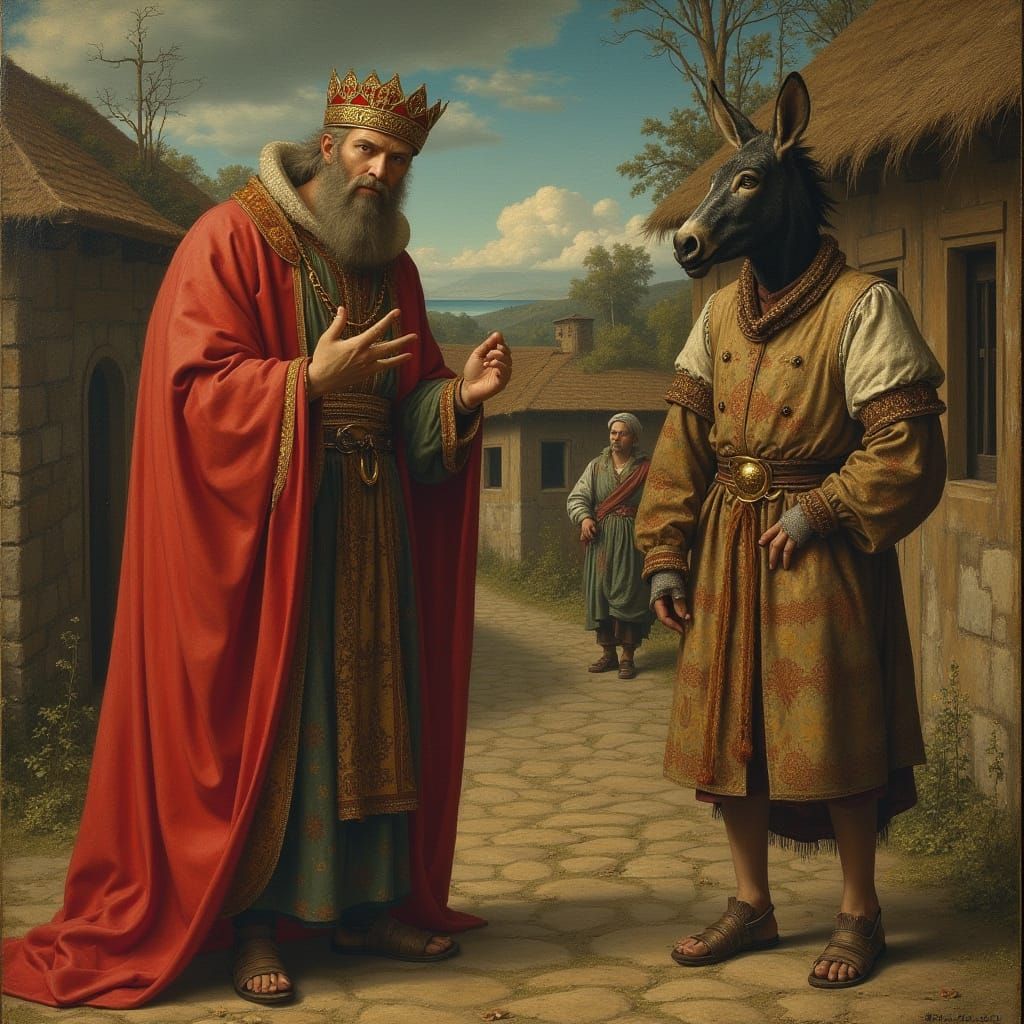 King Solomon Argues with Donkey-Headed Marcolf