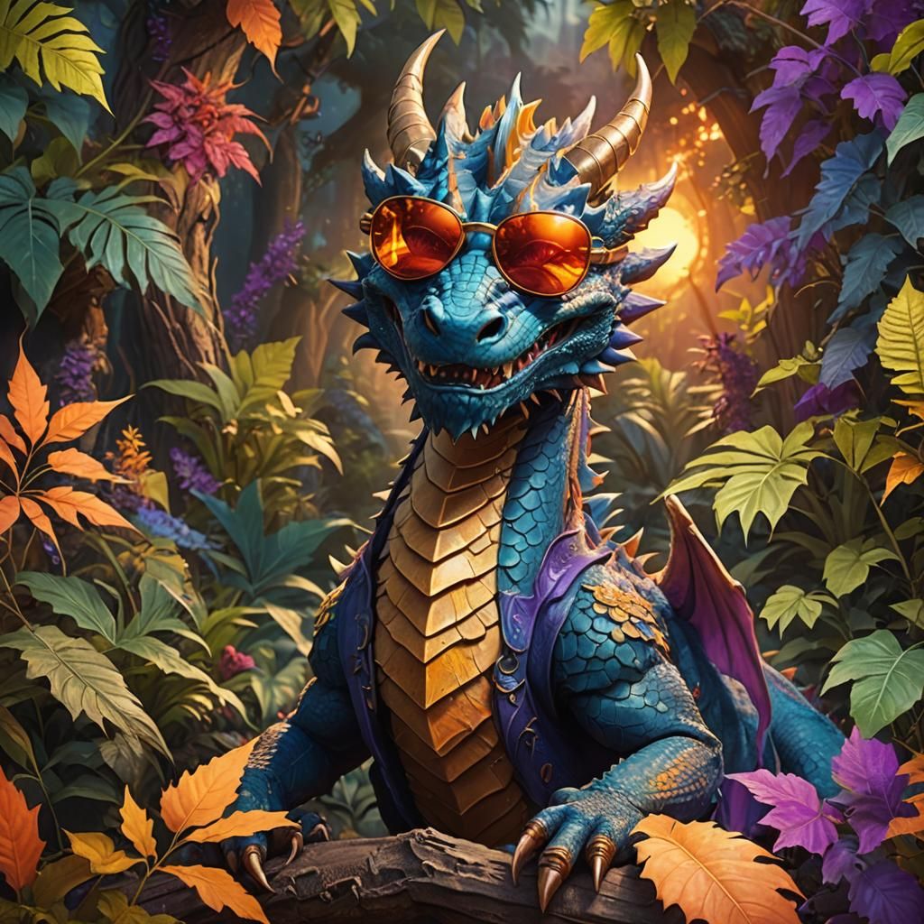 Dragon Smokes a Joint in a Matte Painting