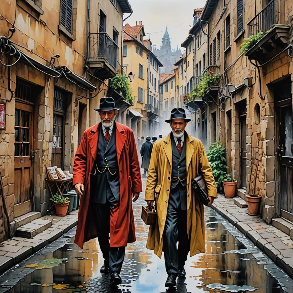 Poets Seek Inspiration: Watercolor Impasto Art