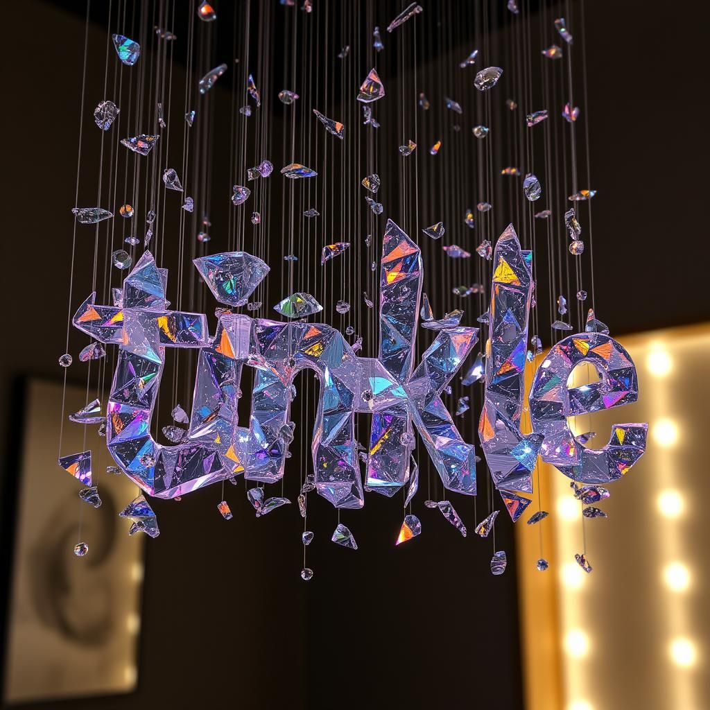 Crystal Shards Form "Tinkle" in Colorful Light