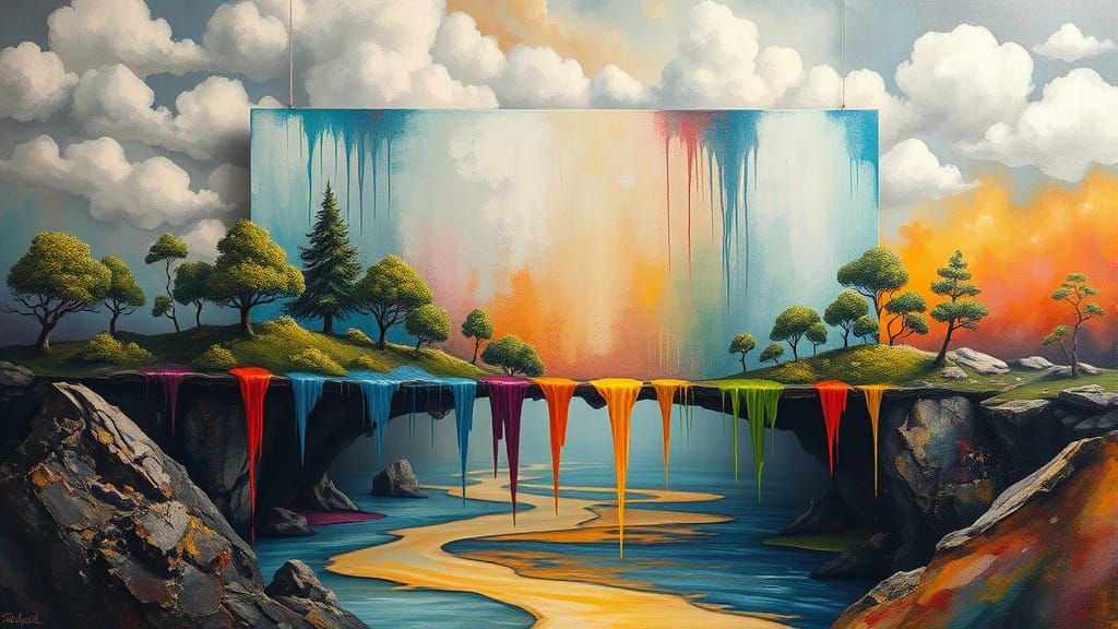 Dreamlike Canvas Transforms into Whimsical Landscape